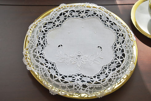Southern Hearts Cluny Lace Round Doilies 11" Round. ( 6 pieces)